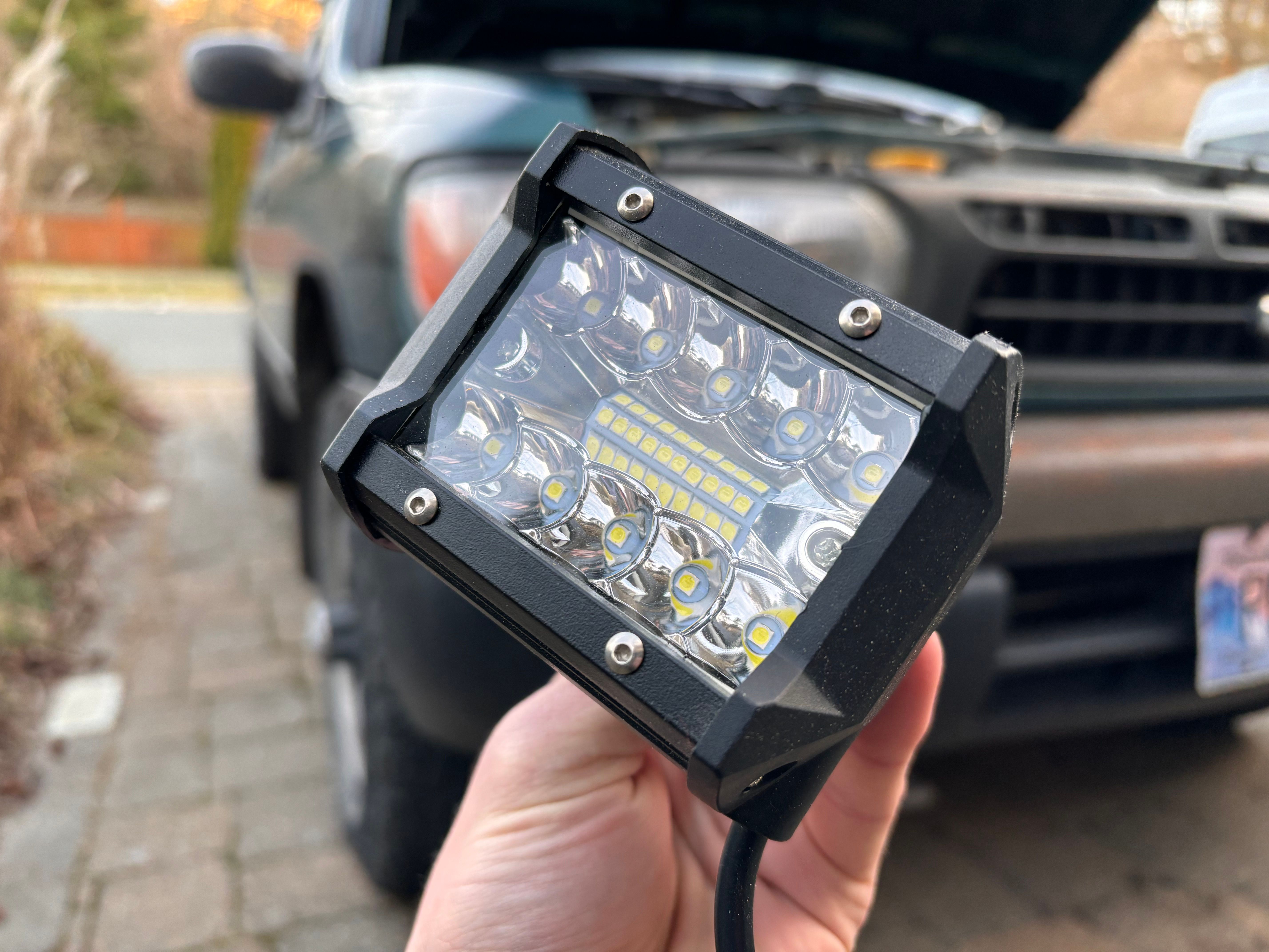 LED light pod up close.